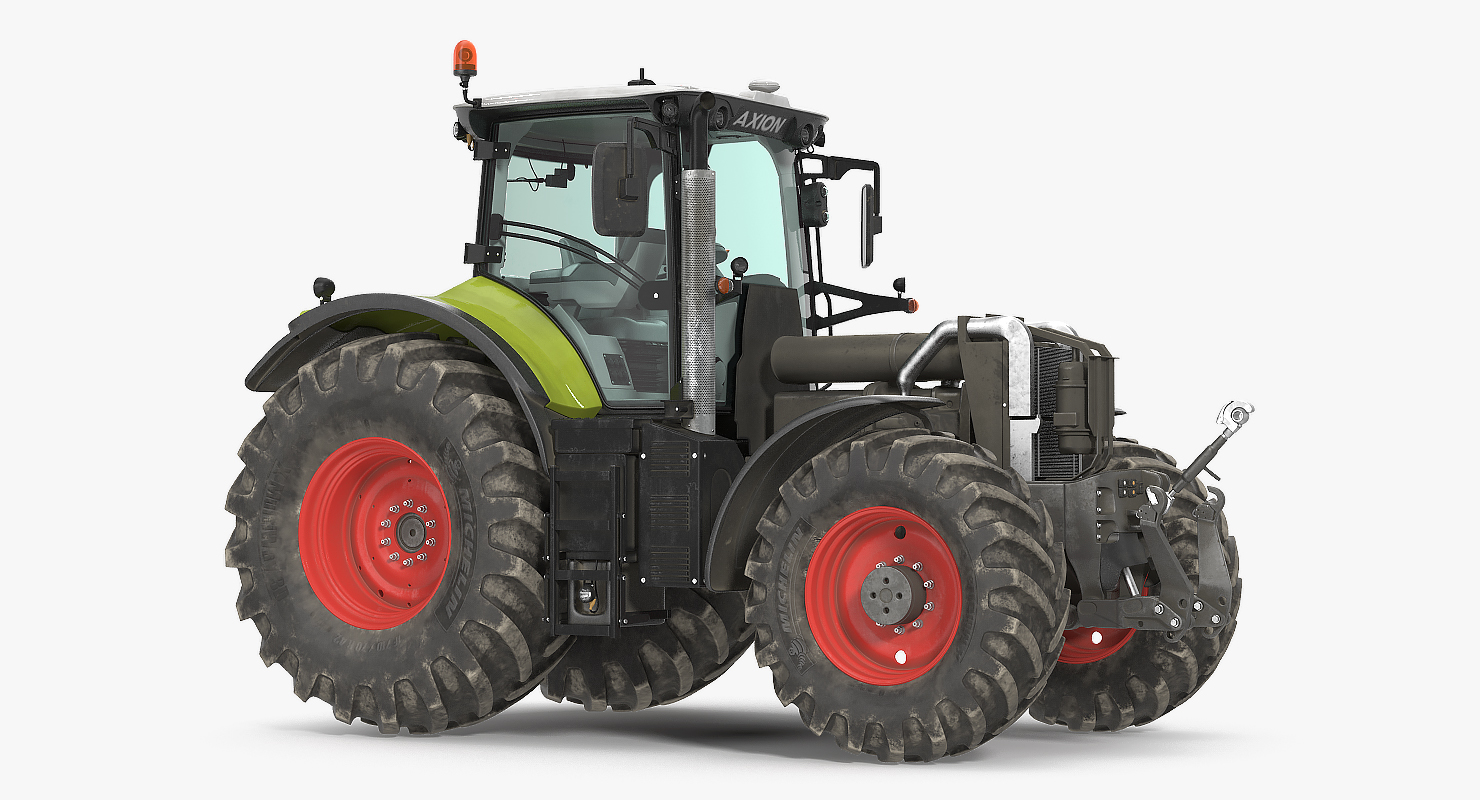 3D model CLAAS AXION Detailed Interior Dirty