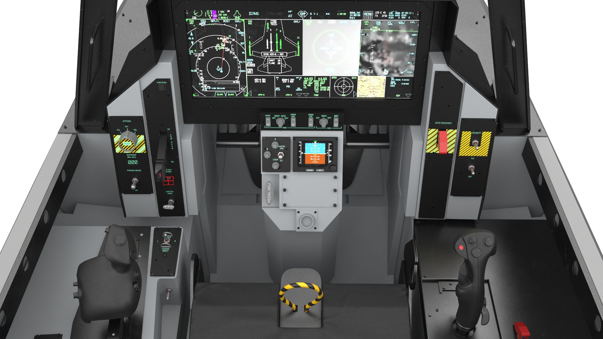 3D F-35 Fighter Cockpit Simulator Enabled model