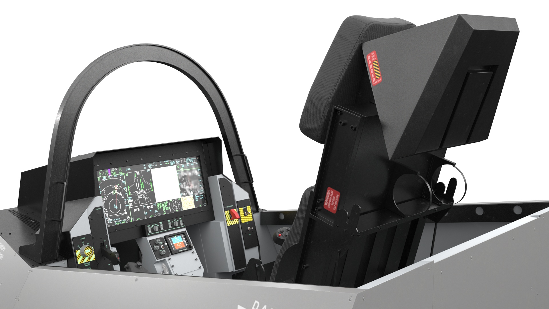 3D F-35 Fighter Cockpit Simulator Enabled model