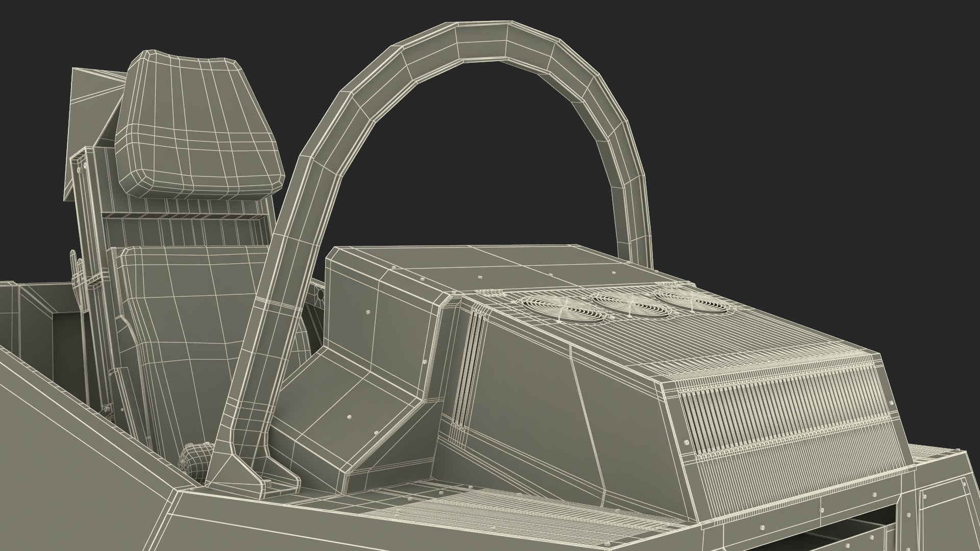 3D F-35 Fighter Cockpit Simulator Enabled model