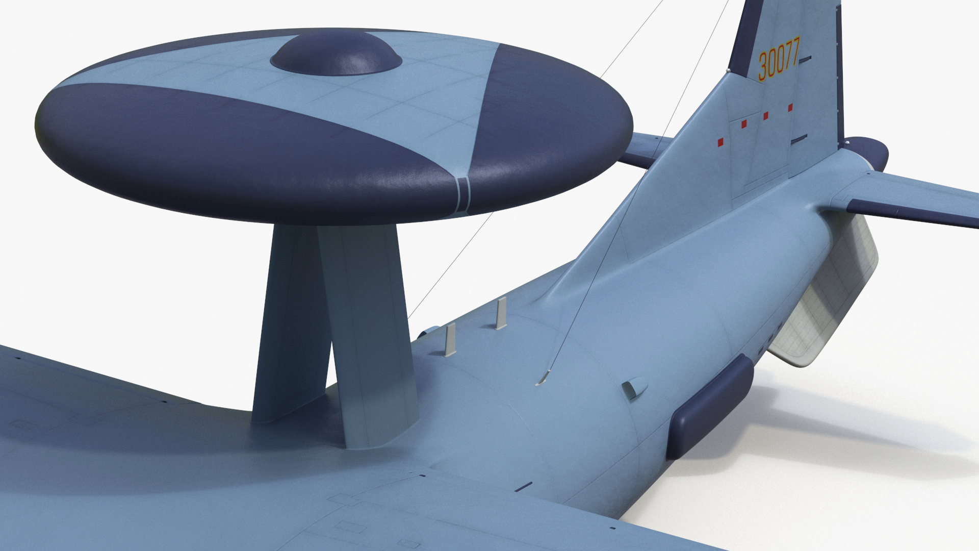 Airborne Early Warning and Control Aircraft Rigged for Maya 3D model