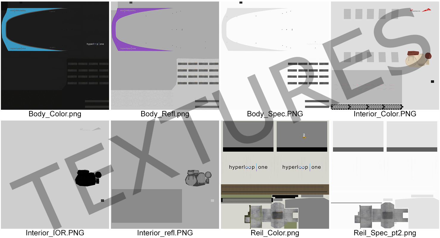 3D Speed Hyperloop Tunnel Section with Train