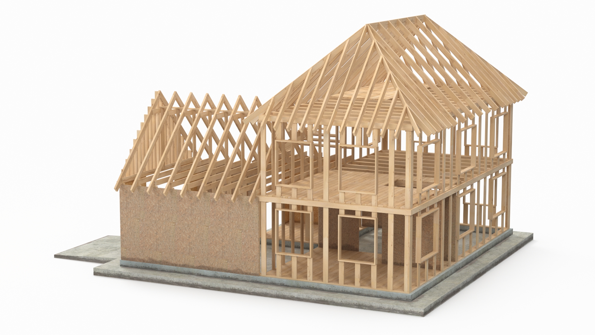 3D model Framed House Construction