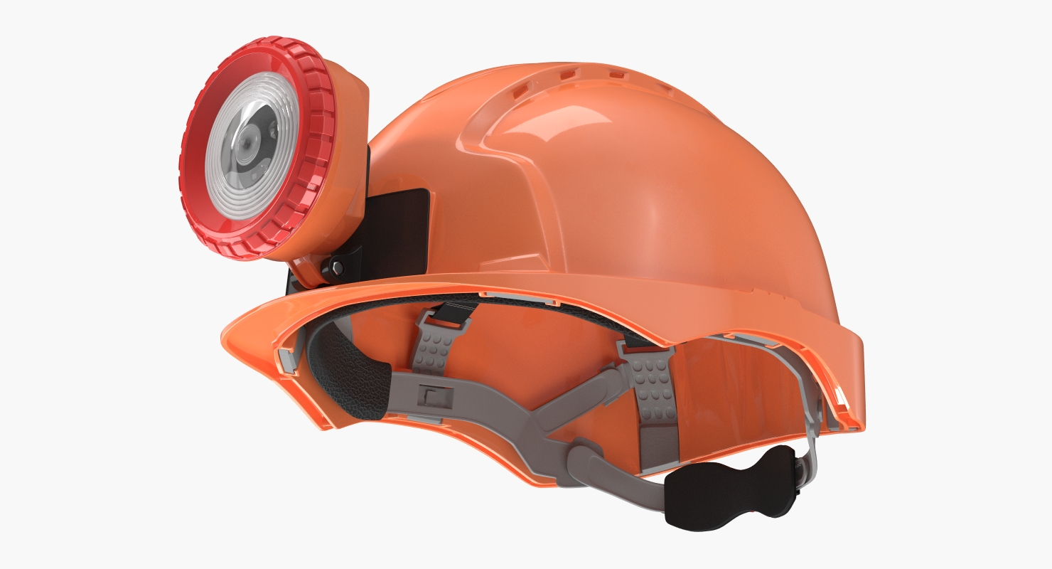 Miner Helmet With Lamp 3D