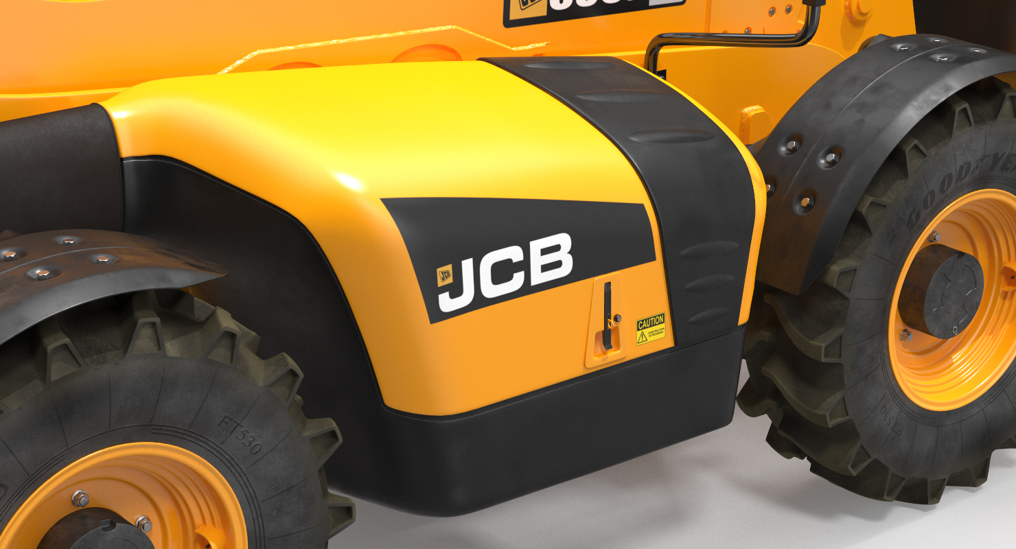 3D JCB 535 Telehandler Forklift Bucket Dirty