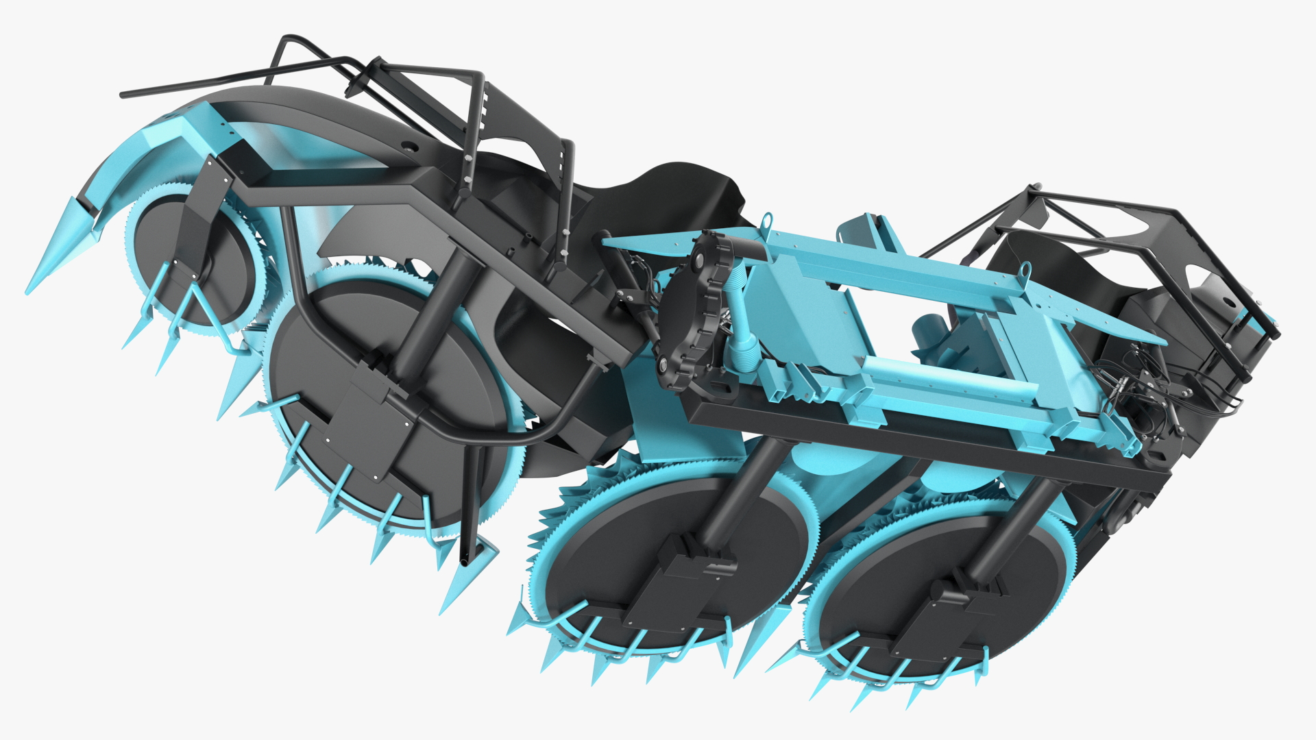 3D Harvester Corn Header Semi-Folded model