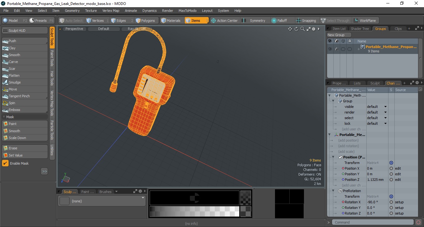 Portable Methane Propane Gas Leak Detector 3D