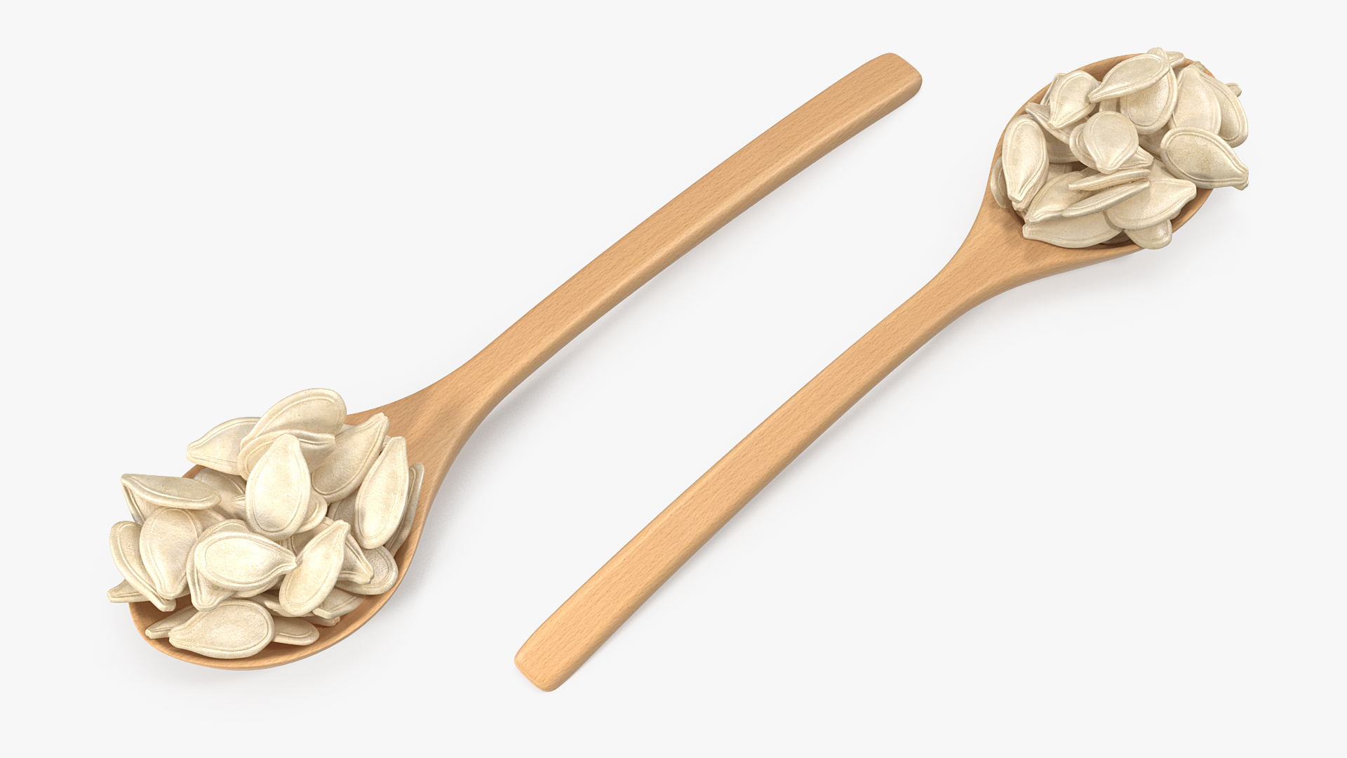 3D Wooden Spoon with Pumpkin Seeds