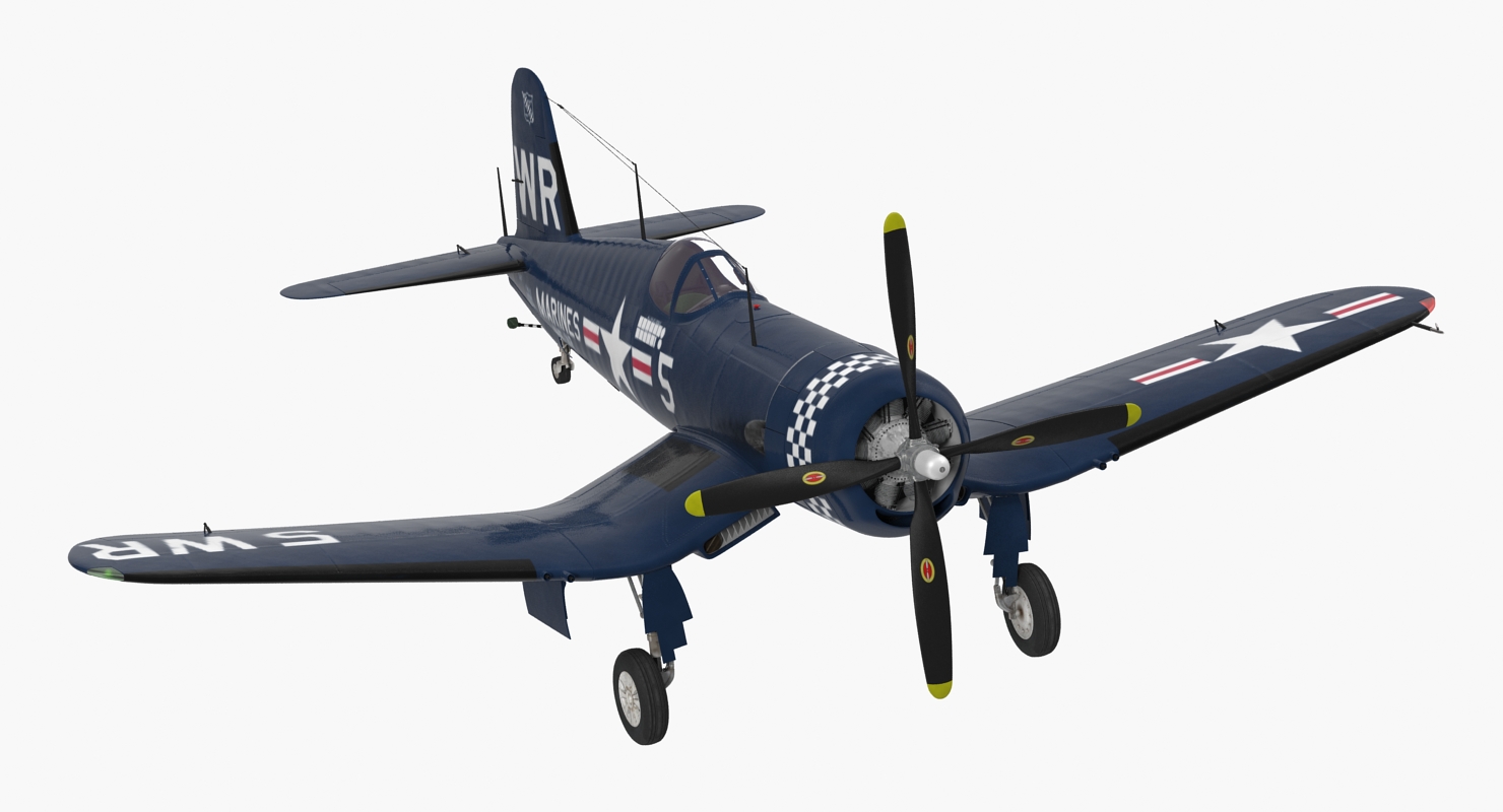 3D model Fighter F4U Corsair US Marine Corps