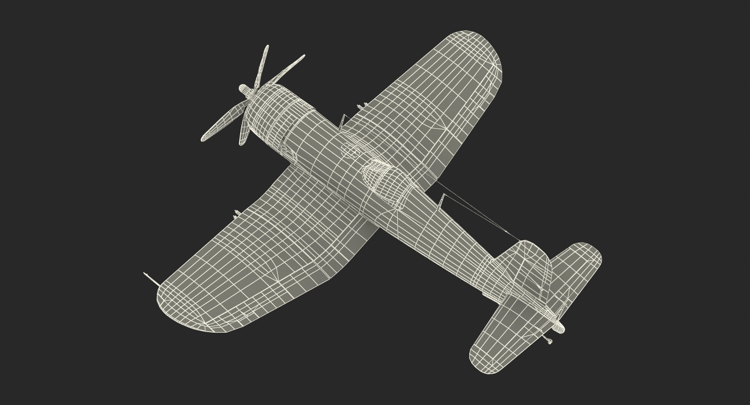 3D model Fighter F4U Corsair US Marine Corps