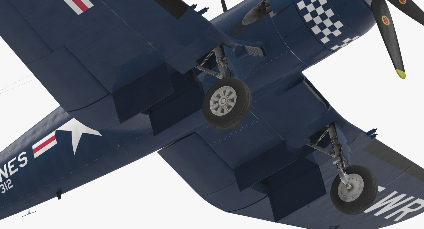 3D model Fighter F4U Corsair US Marine Corps