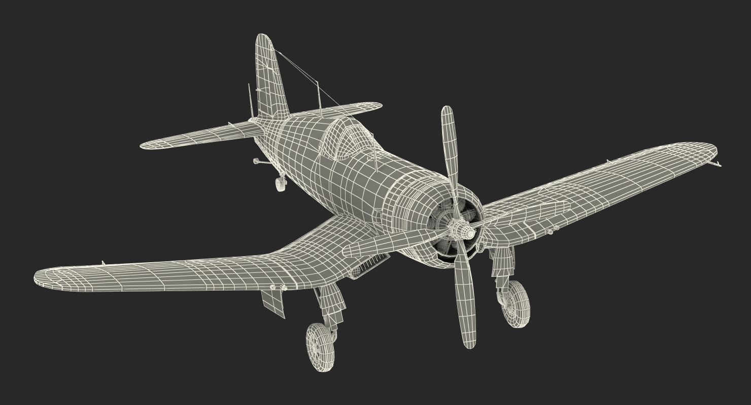 3D model Fighter F4U Corsair US Marine Corps