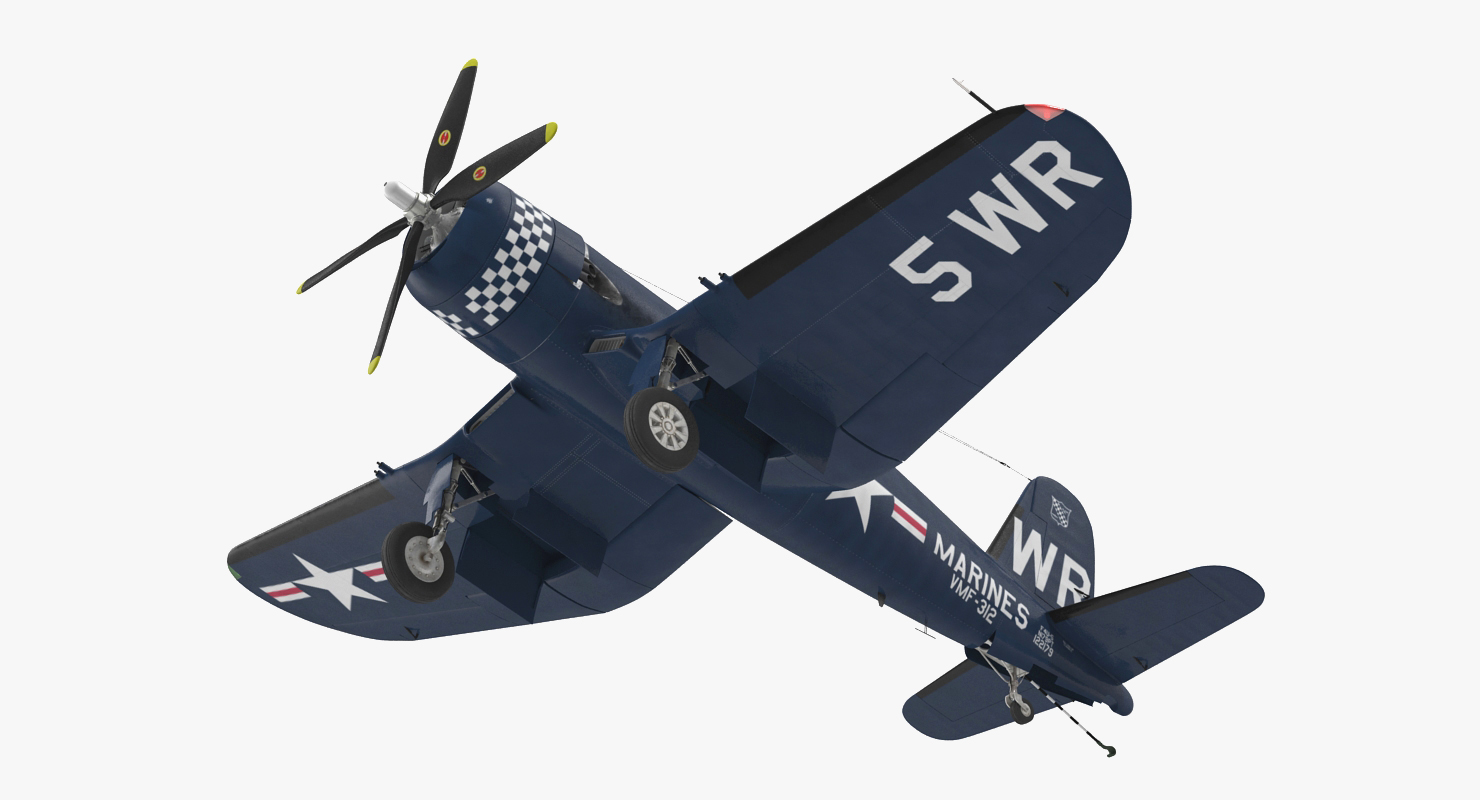 3D model Fighter F4U Corsair US Marine Corps