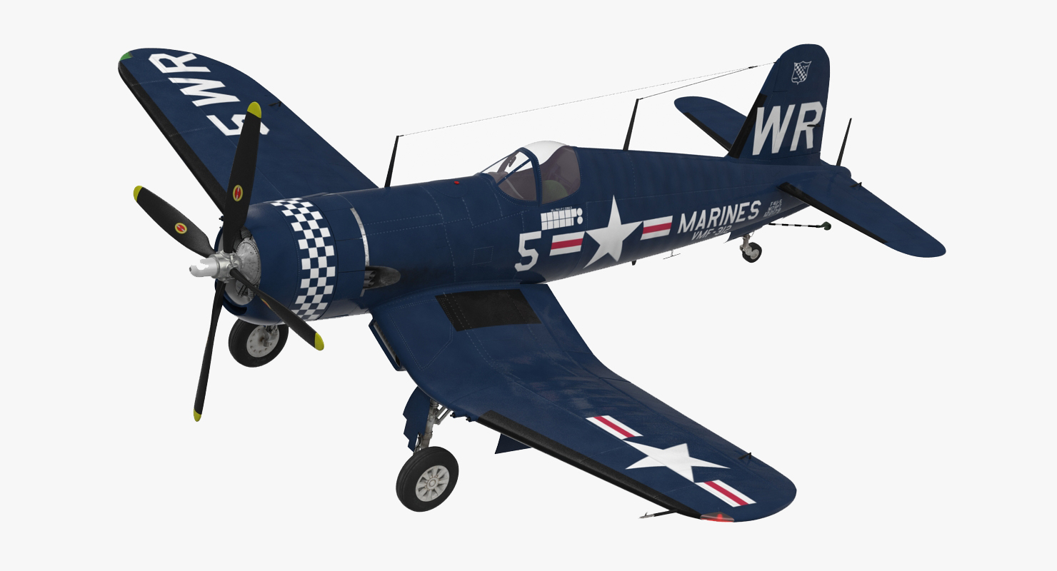 3D model Fighter F4U Corsair US Marine Corps