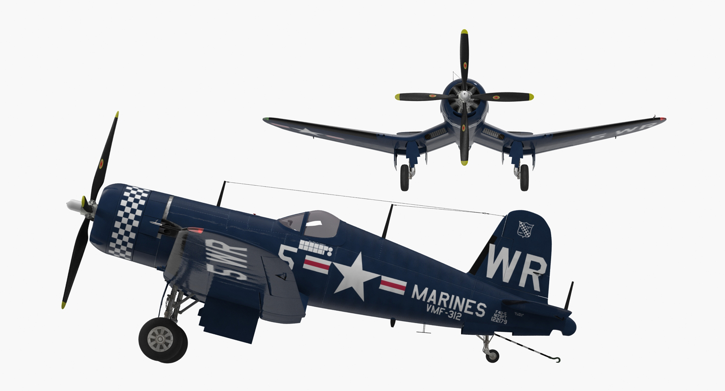 3D model Fighter F4U Corsair US Marine Corps