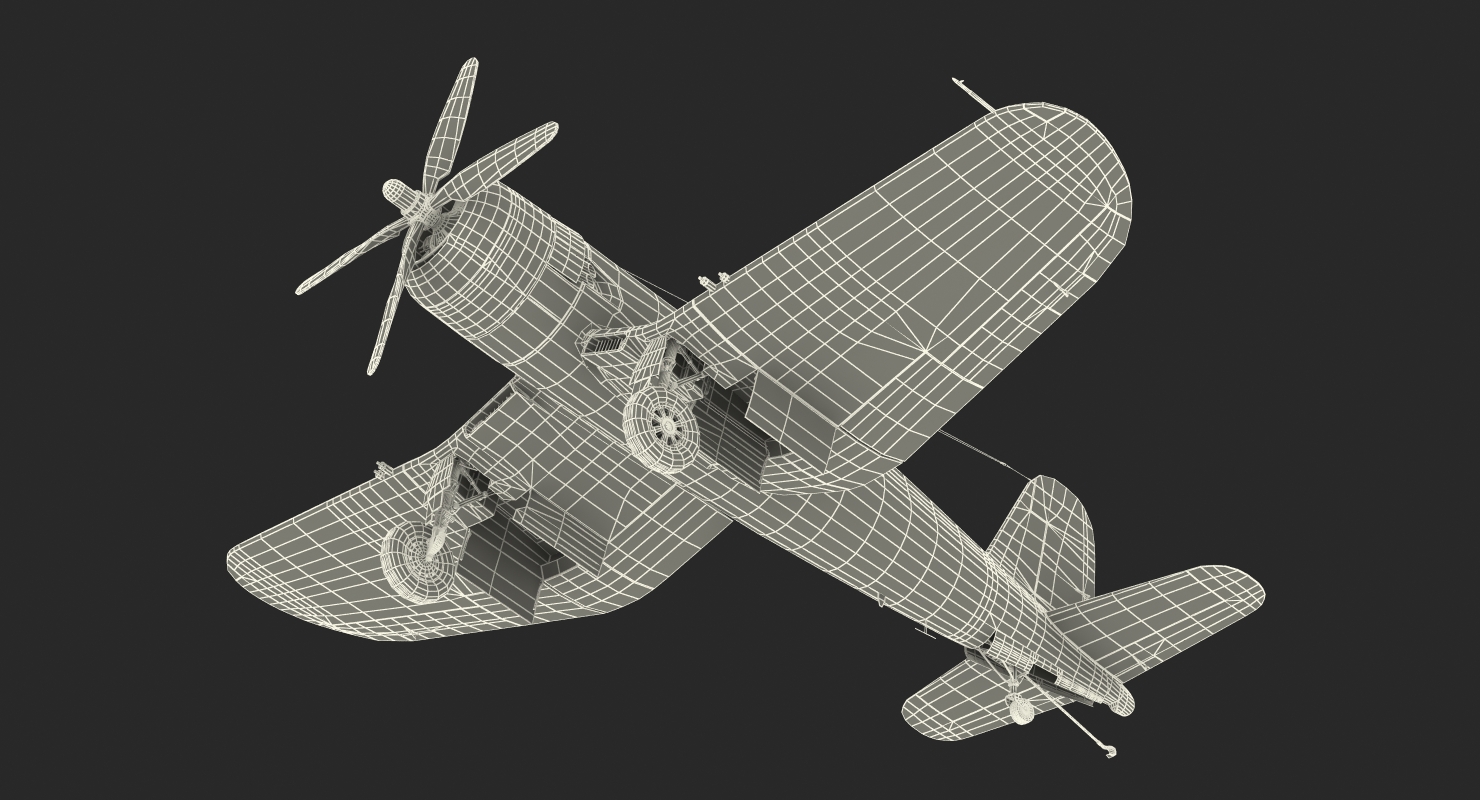 3D model Fighter F4U Corsair US Marine Corps