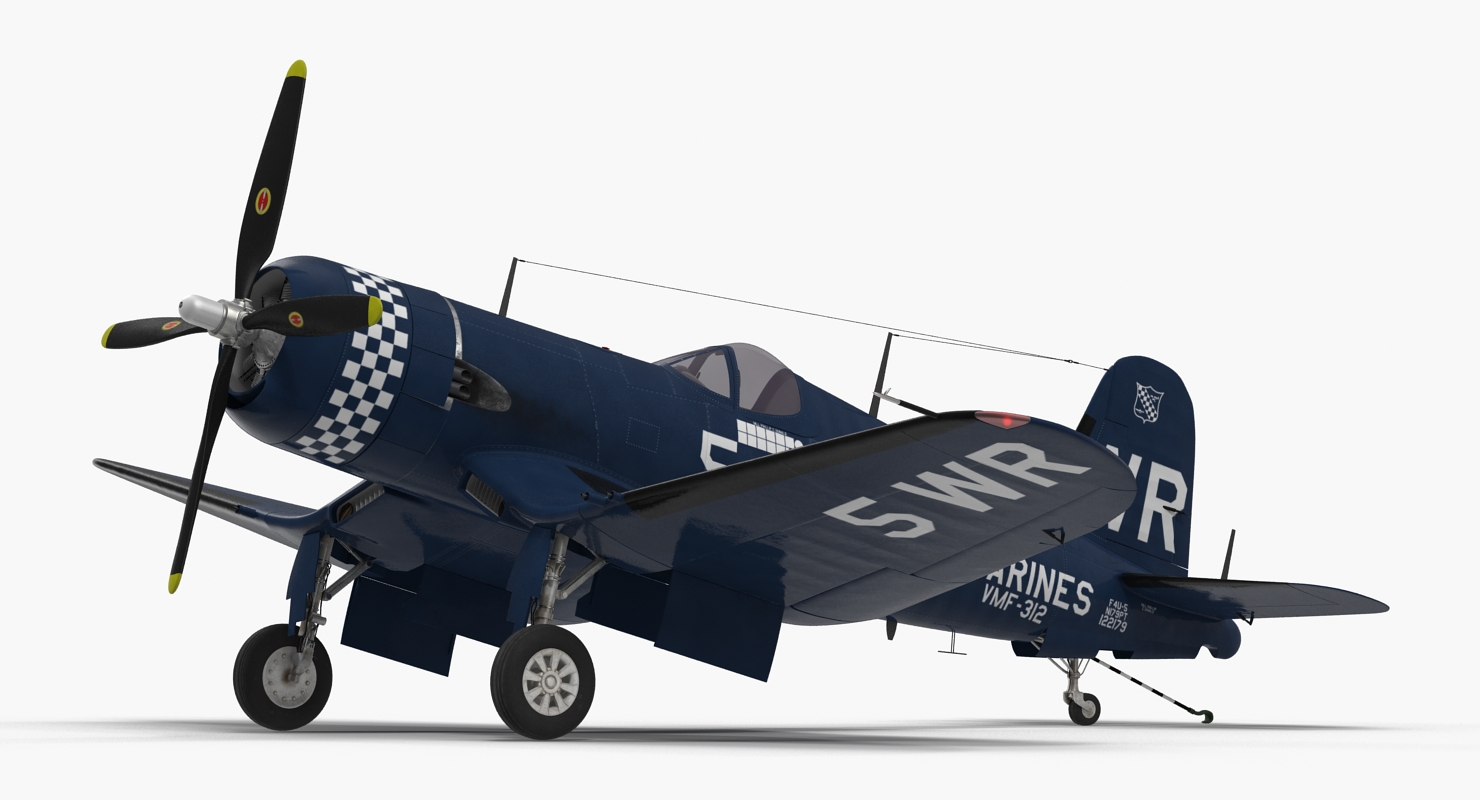 3D model Fighter F4U Corsair US Marine Corps