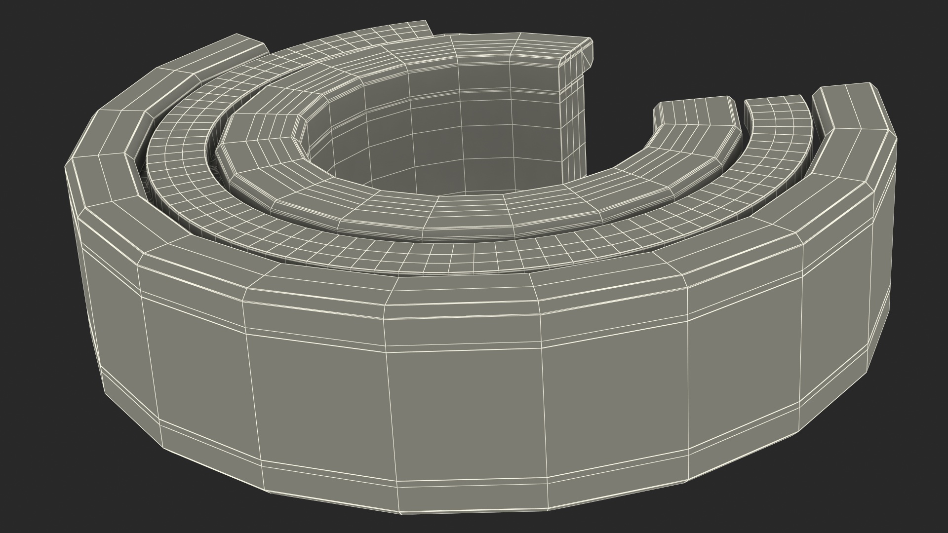 3D model Roller Bearing Cut Inside