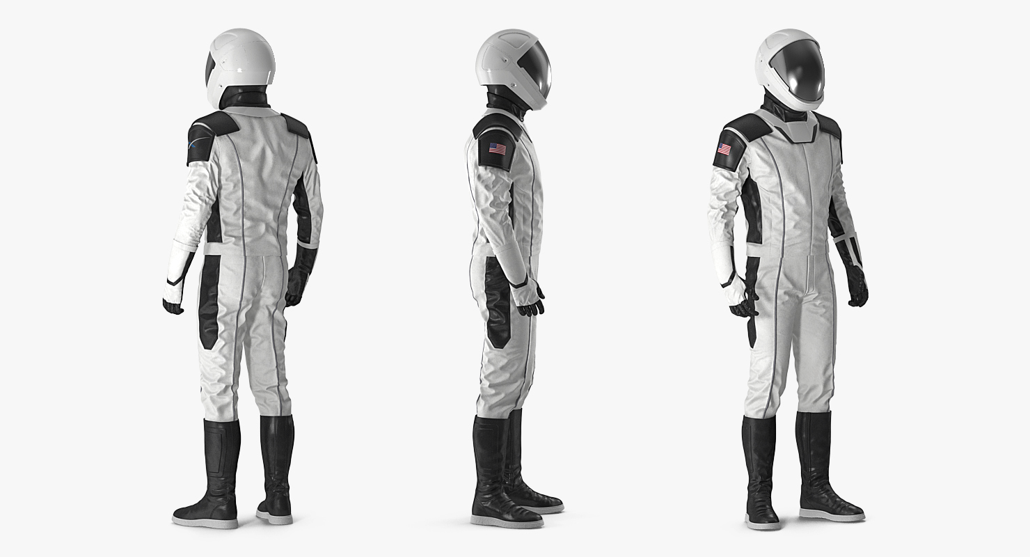 3D model Futuristic Space Suit Standing Pose