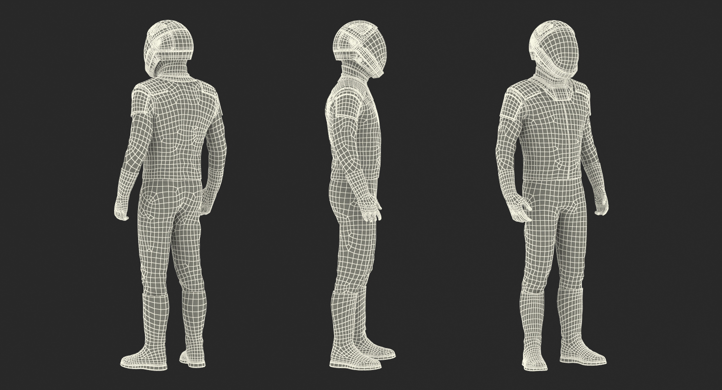 3D model Futuristic Space Suit Standing Pose