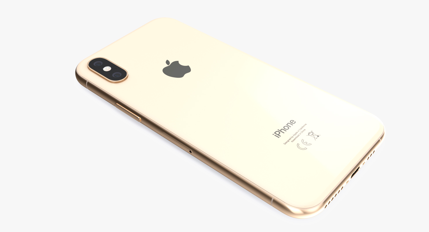 iPhone XS Gold 3D model