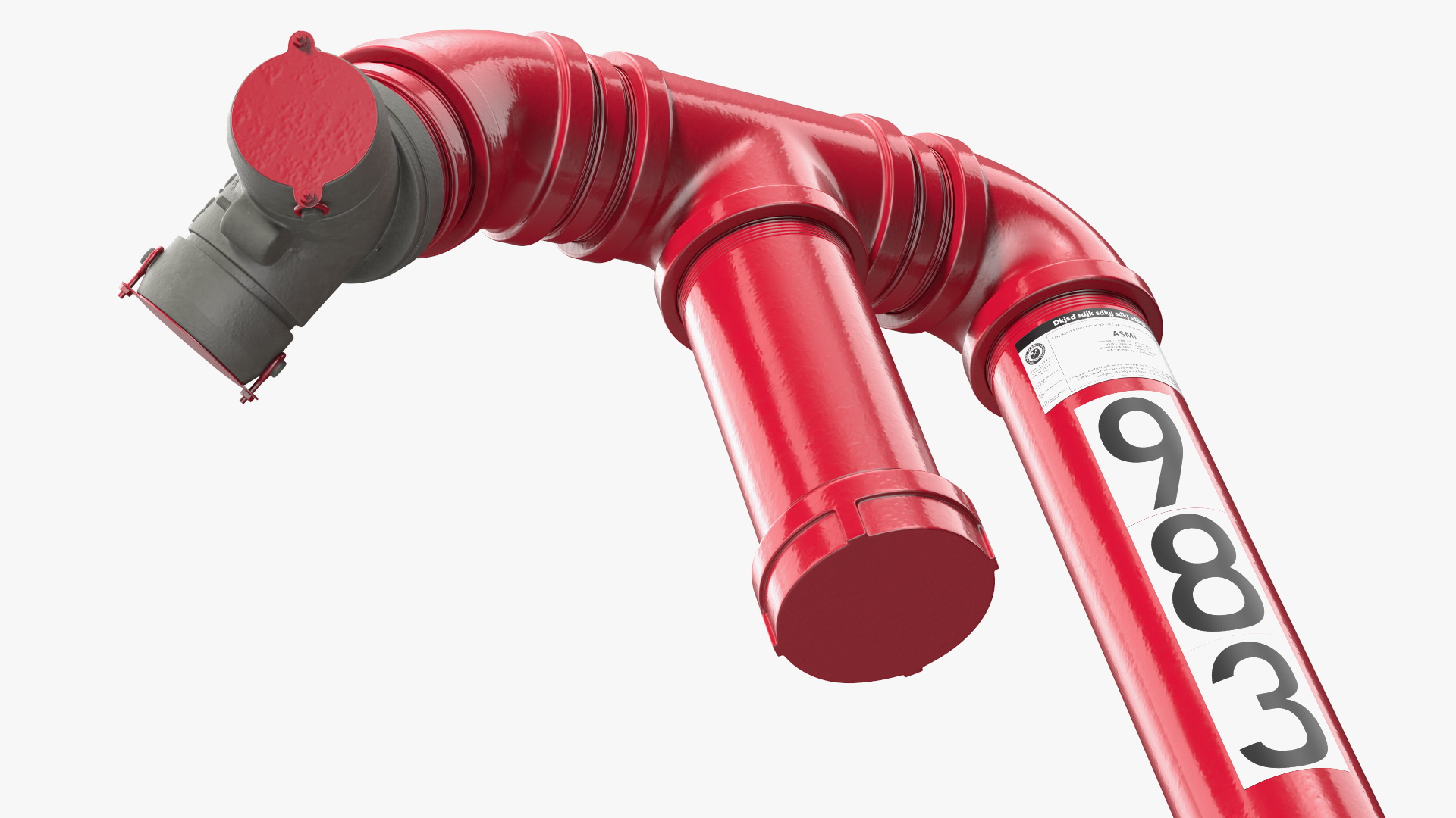 3D Double Pipe Fire Hydrant New model