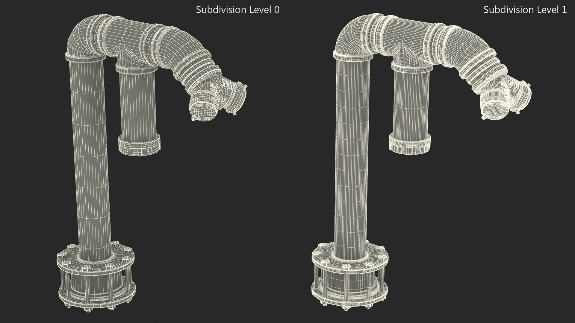 3D Double Pipe Fire Hydrant New model