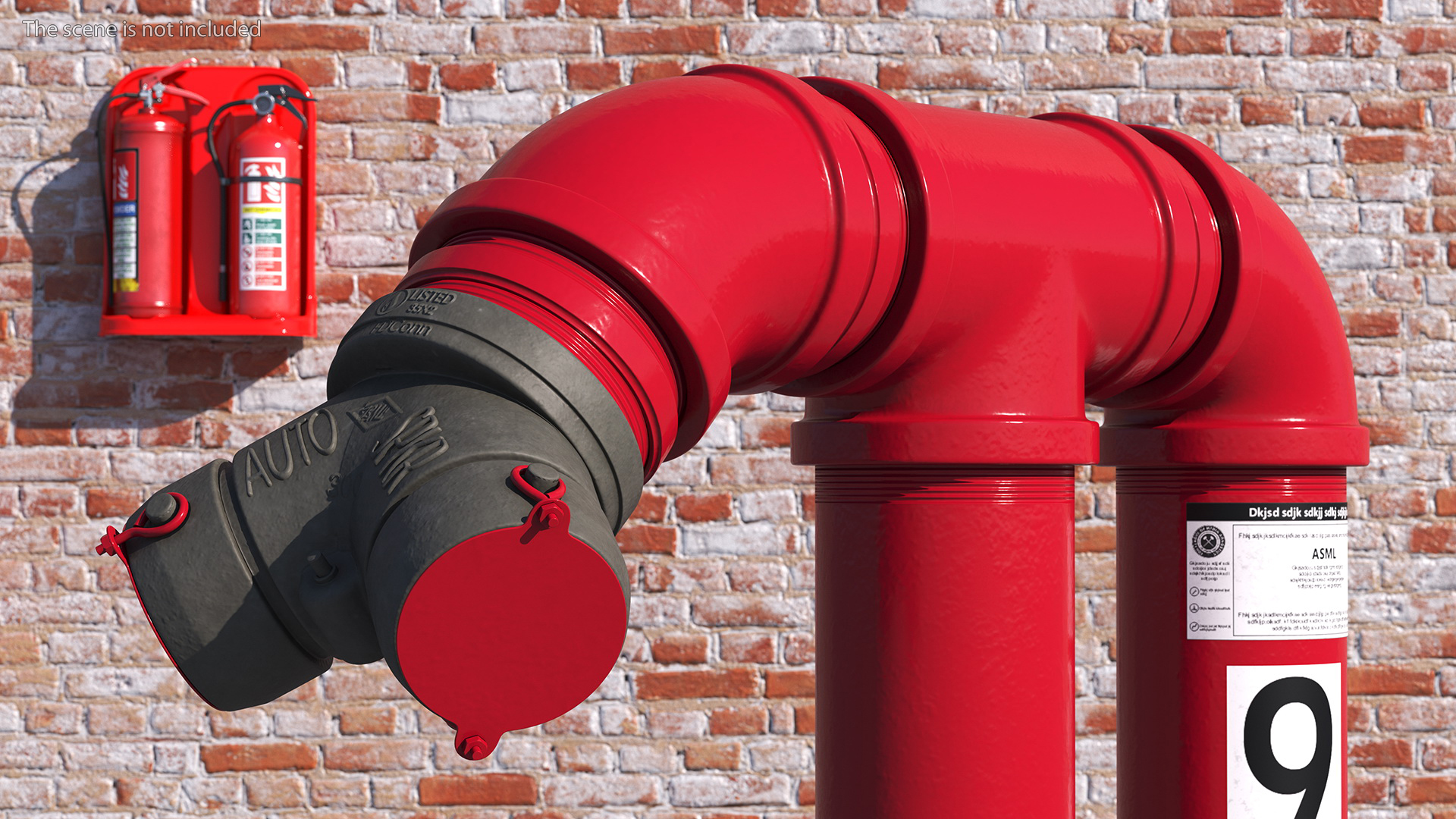 3D Double Pipe Fire Hydrant New model