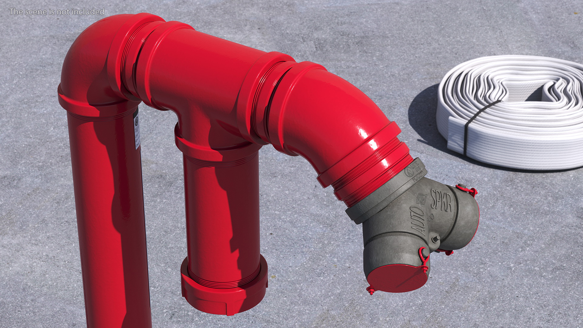 3D Double Pipe Fire Hydrant New model