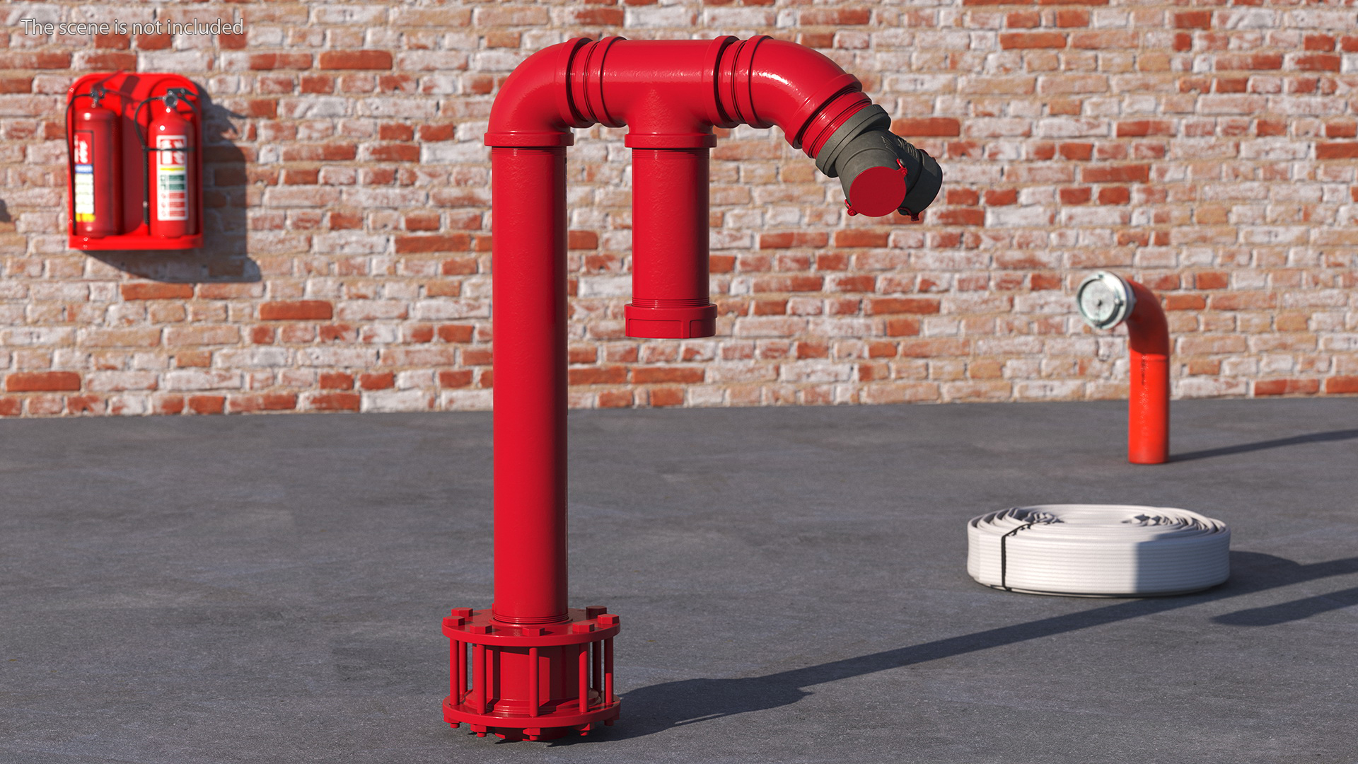 3D Double Pipe Fire Hydrant New model