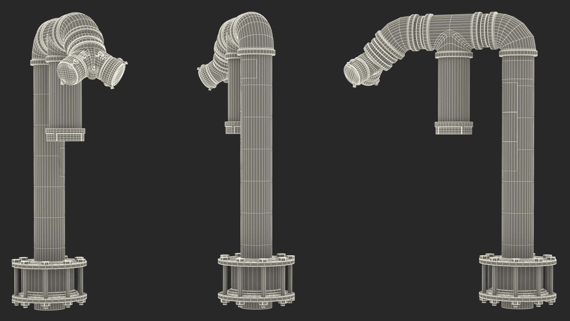 3D Double Pipe Fire Hydrant New model