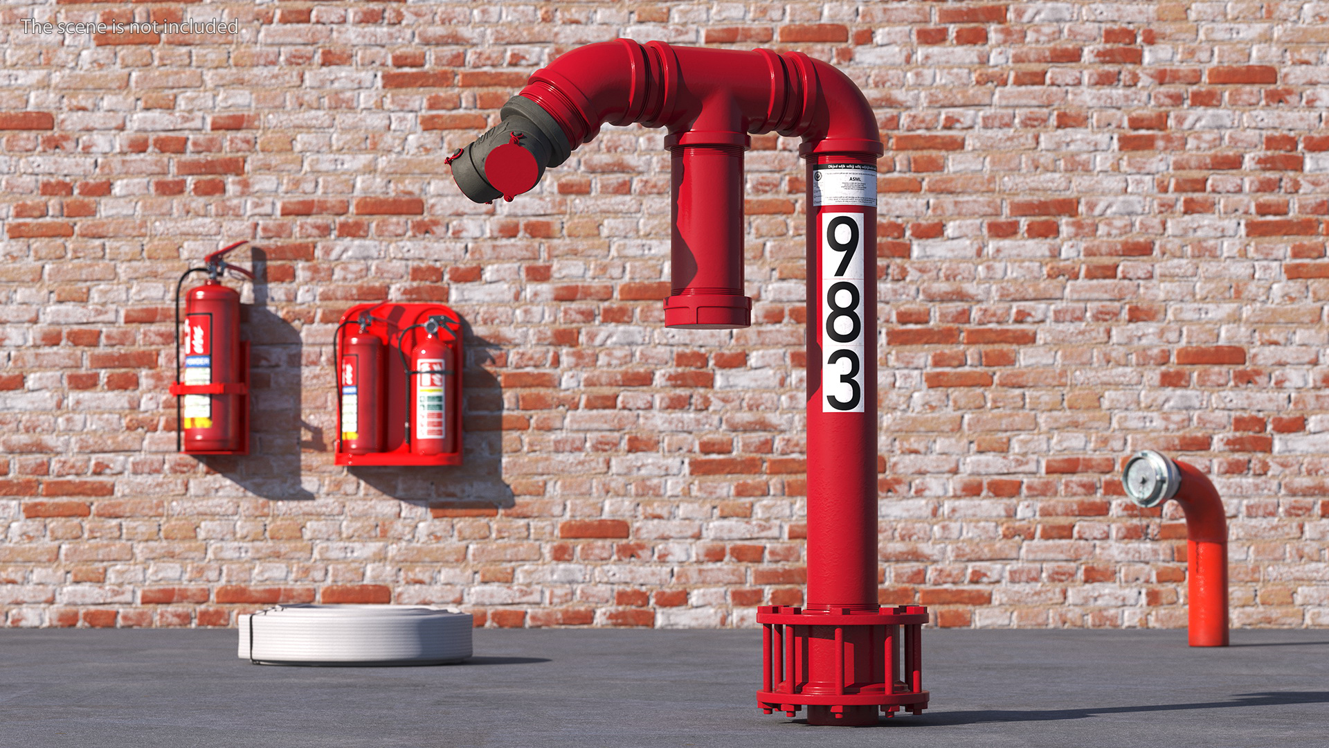 3D Double Pipe Fire Hydrant New model