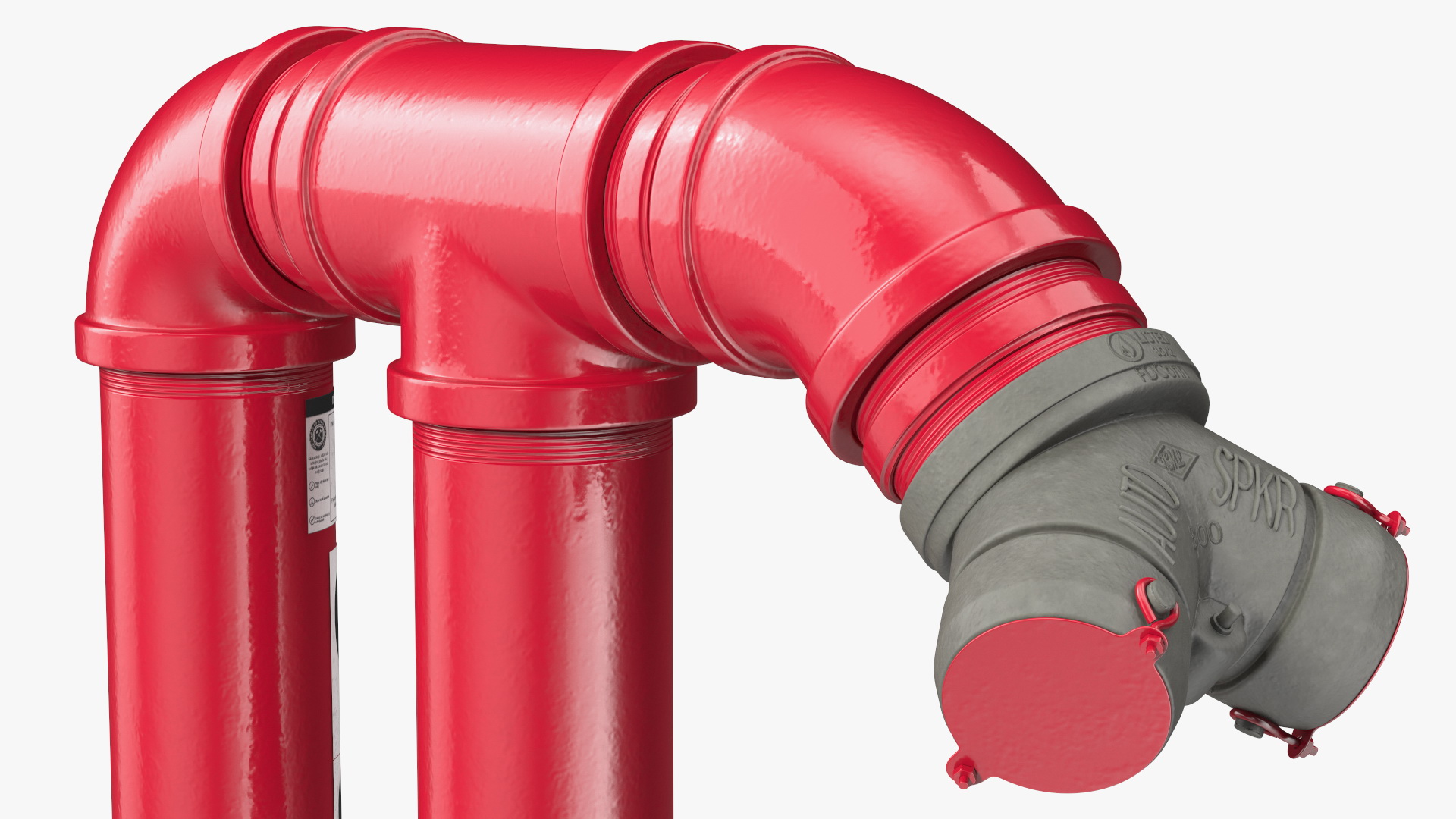 3D Double Pipe Fire Hydrant New model