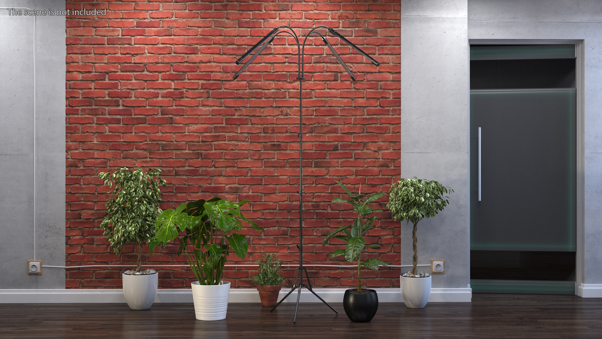 Indoor Plants Grow Lamp Lights Off 3D model