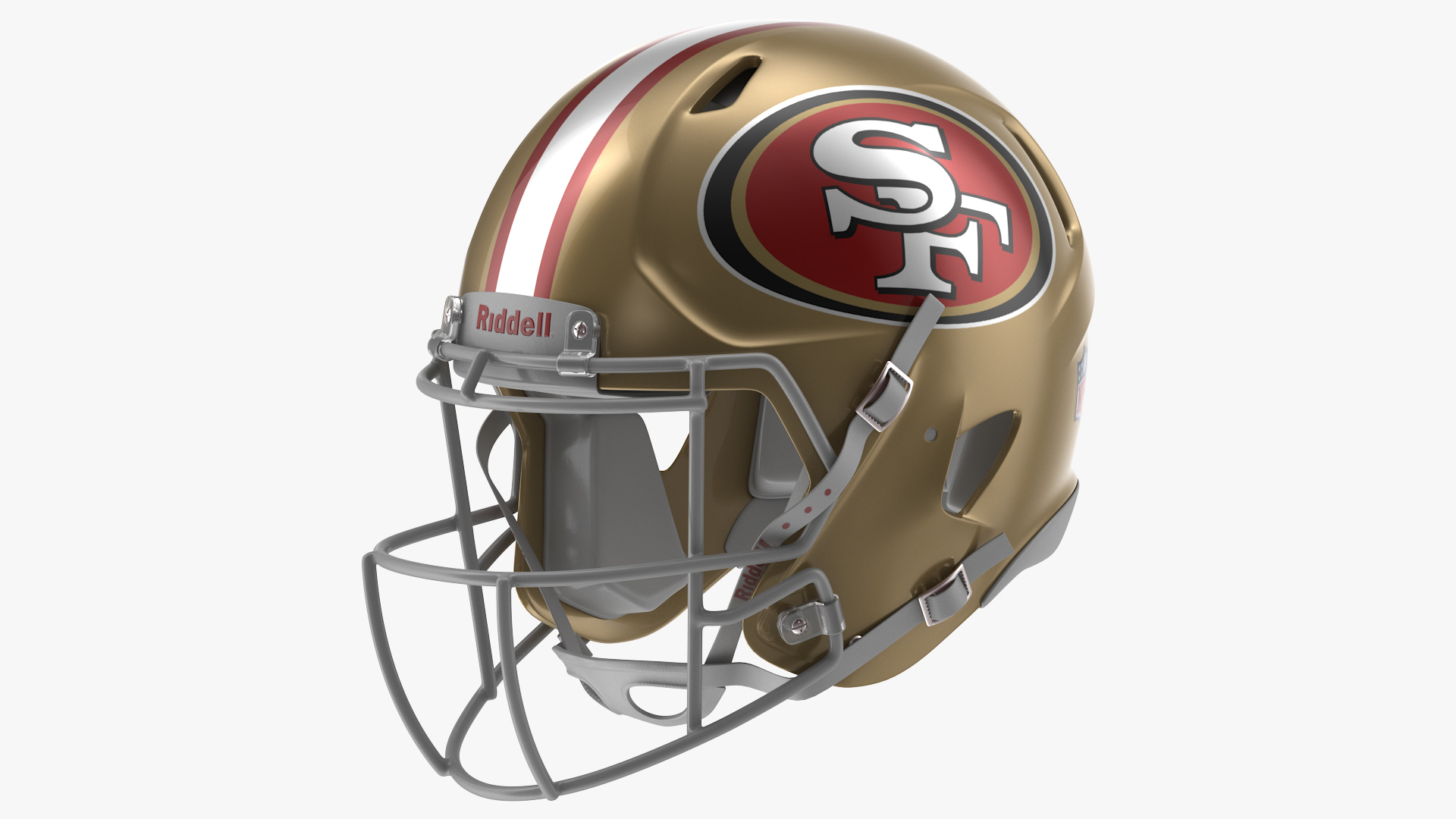 3D San Francisco 49ers American Football Player Crouching Fur model