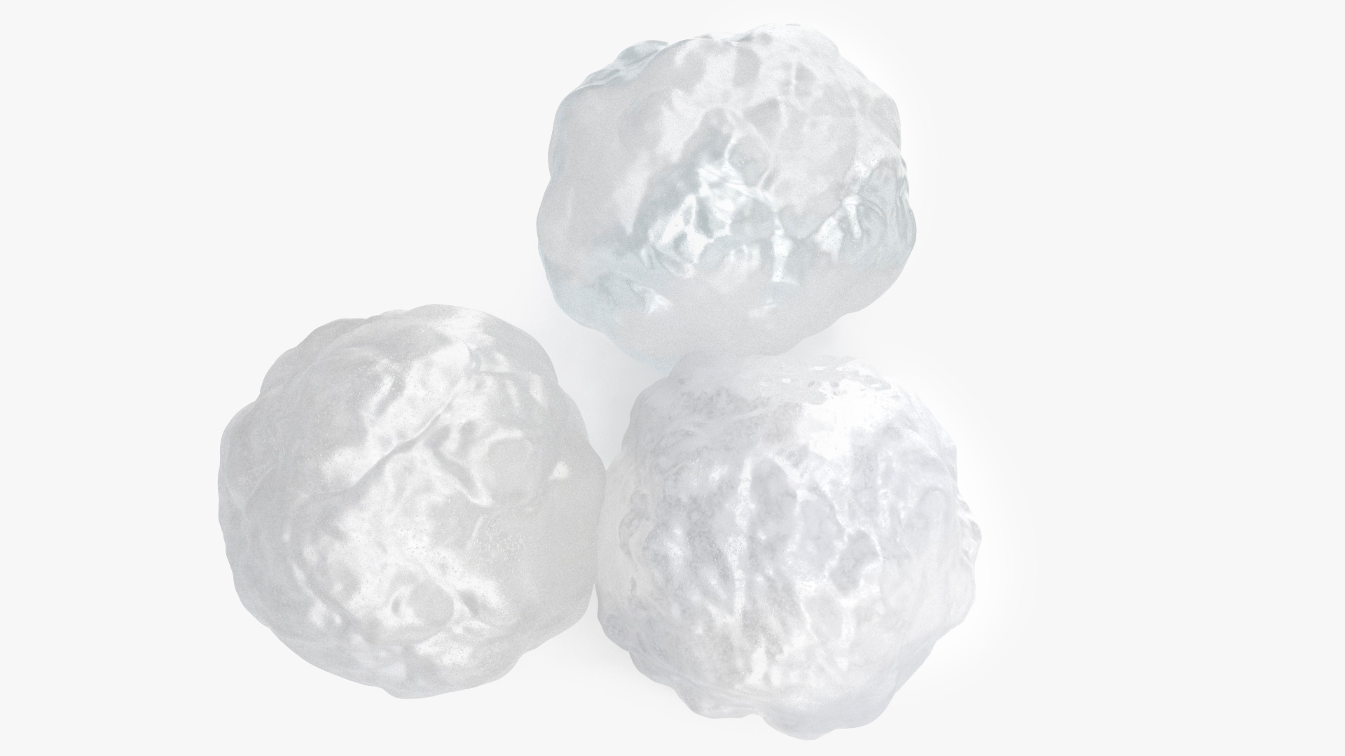 Three Large Hailstones 3D