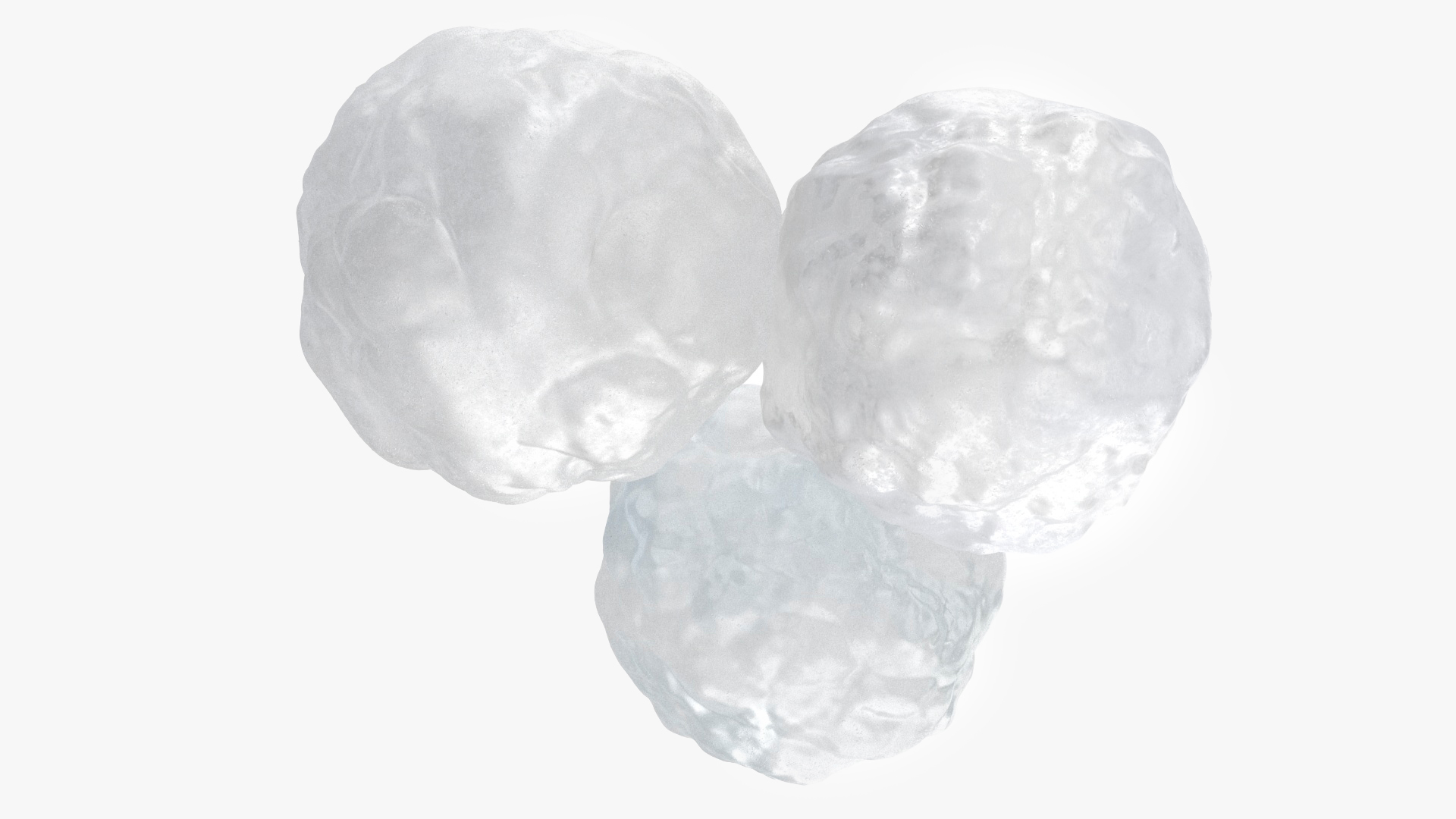 Three Large Hailstones 3D