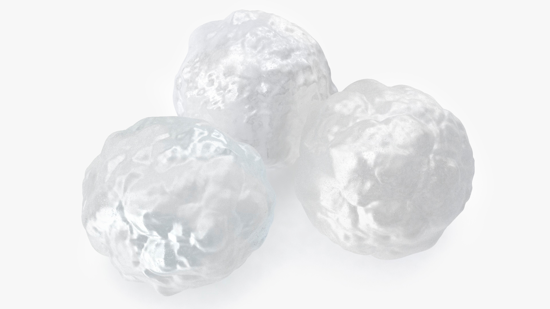 Three Large Hailstones 3D