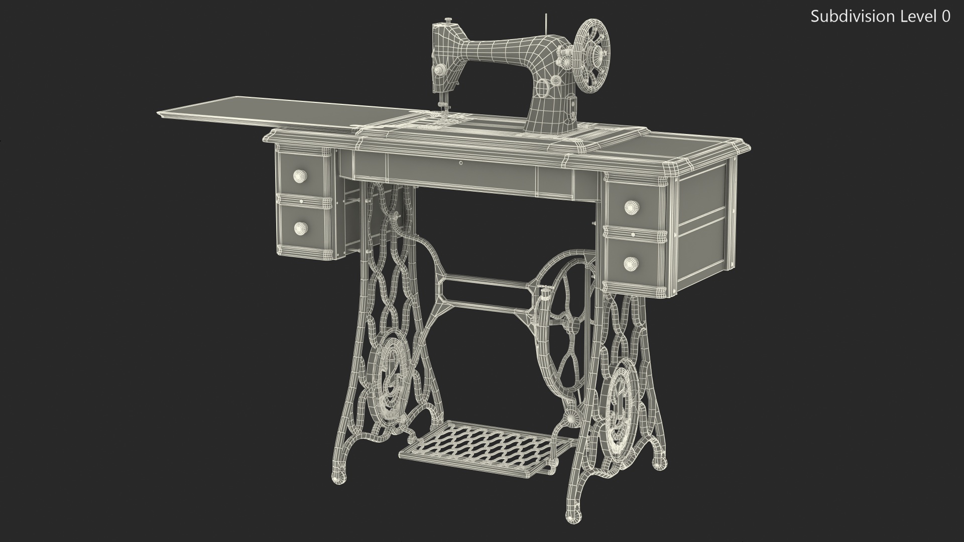 Antique Sewing Machine 3D