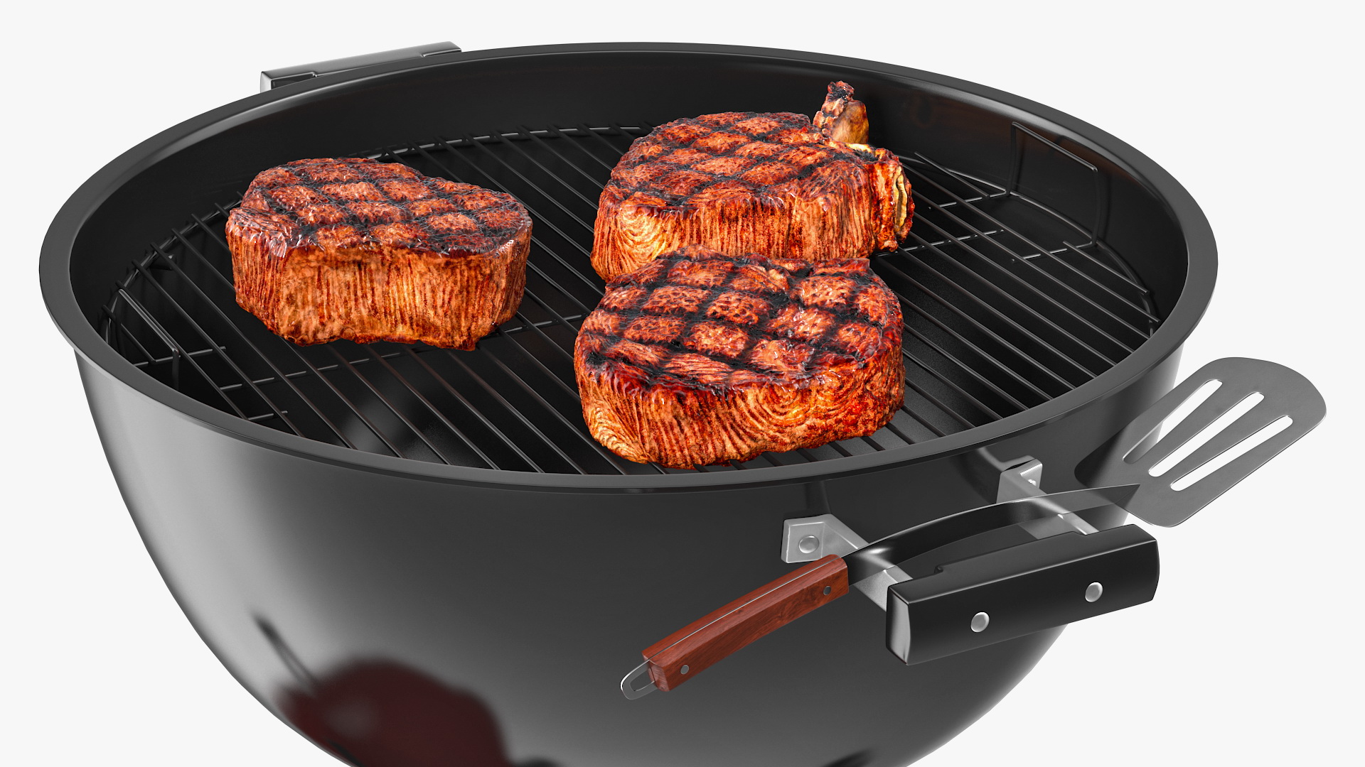 Kettle Grill with Meat 3D