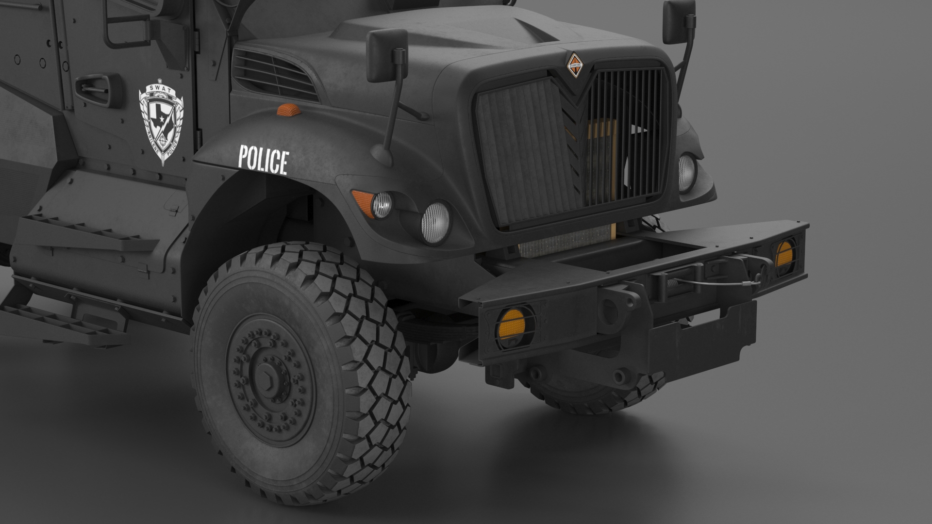 3D SWAT Vehicle International MaxxPro Rigged