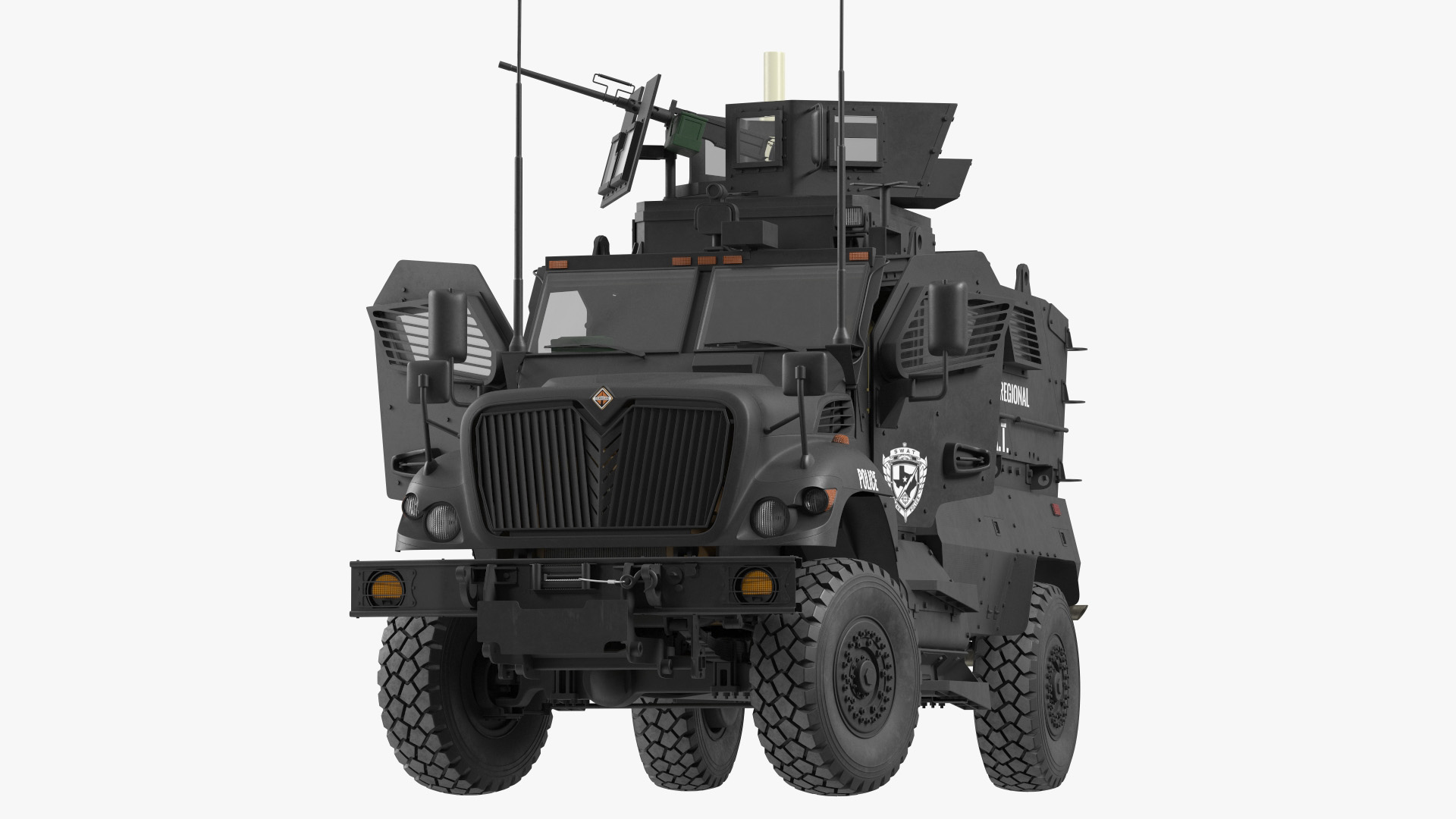 3D SWAT Vehicle International MaxxPro Rigged