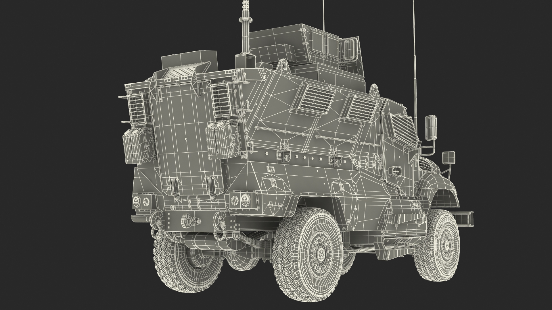 3D SWAT Vehicle International MaxxPro Rigged