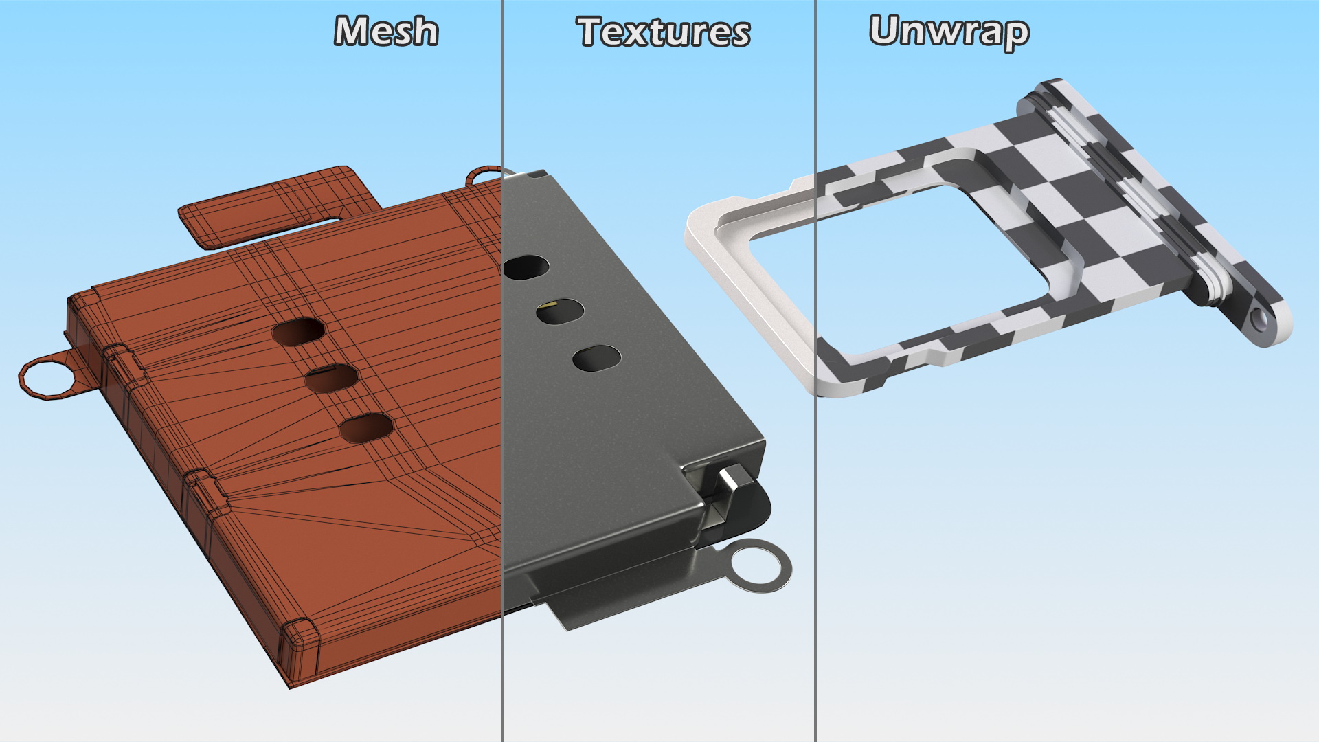 iPhone 11 Sim Card Tray with Internal Reader 3D model