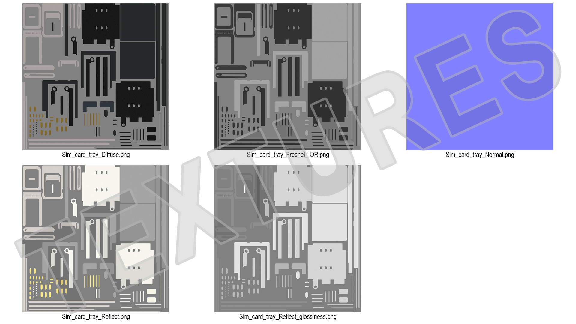 iPhone 11 Sim Card Tray with Internal Reader 3D model