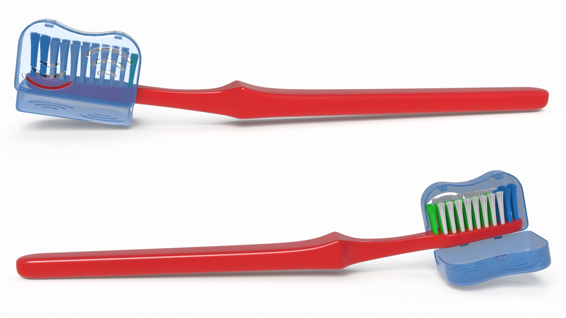 3D model Toothbrush with Case Open