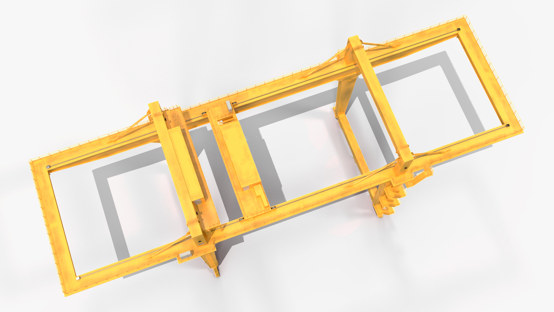 Rail Mounted Gantry Crane Rigged 3D