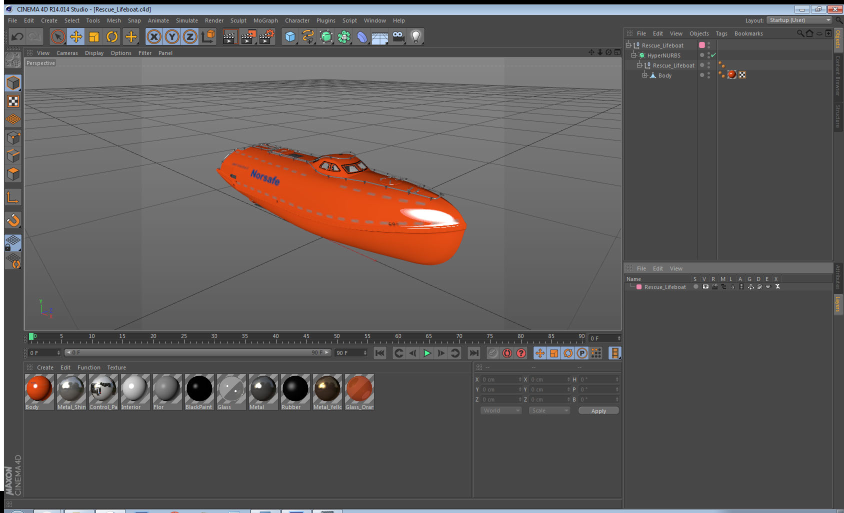 3D model Rescue Lifeboat