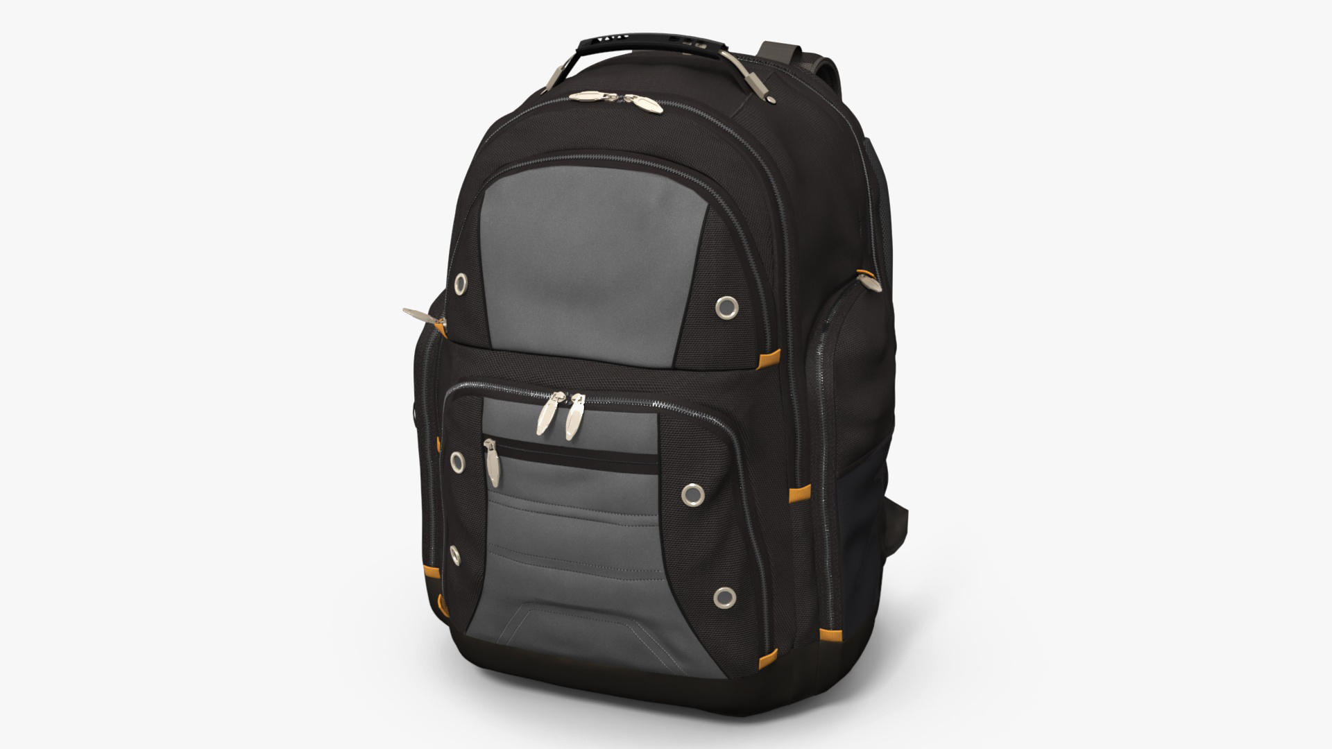 Casual Backpack with Multiple Pockets 3D