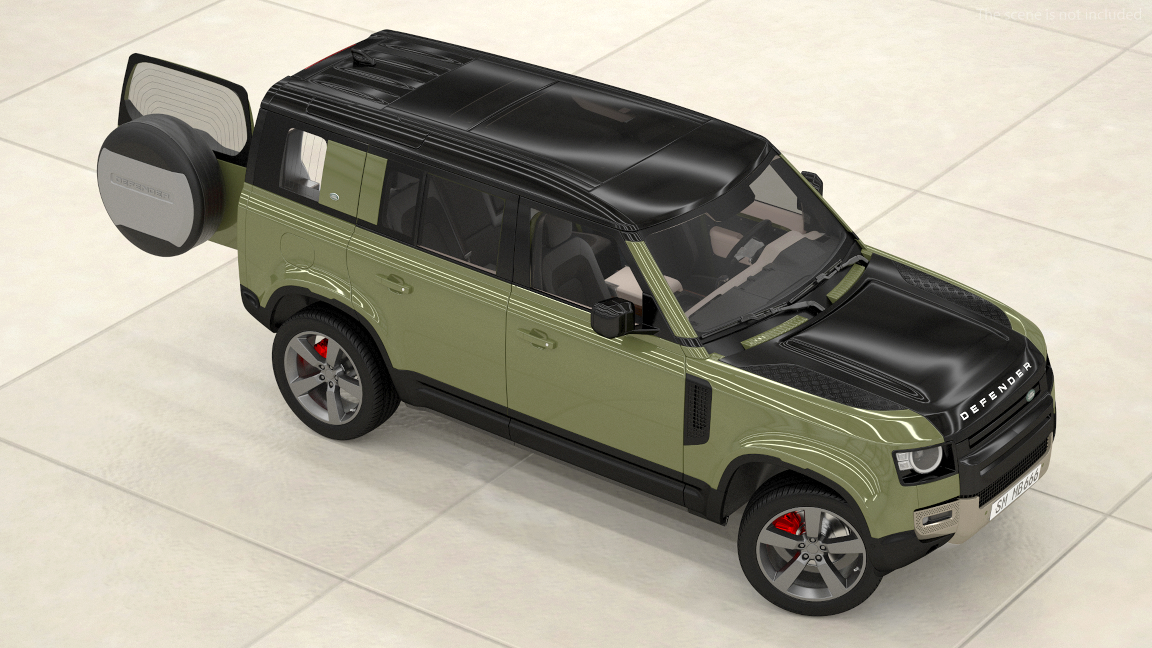 Land Rover Defender Country Pack Rigged 3D model